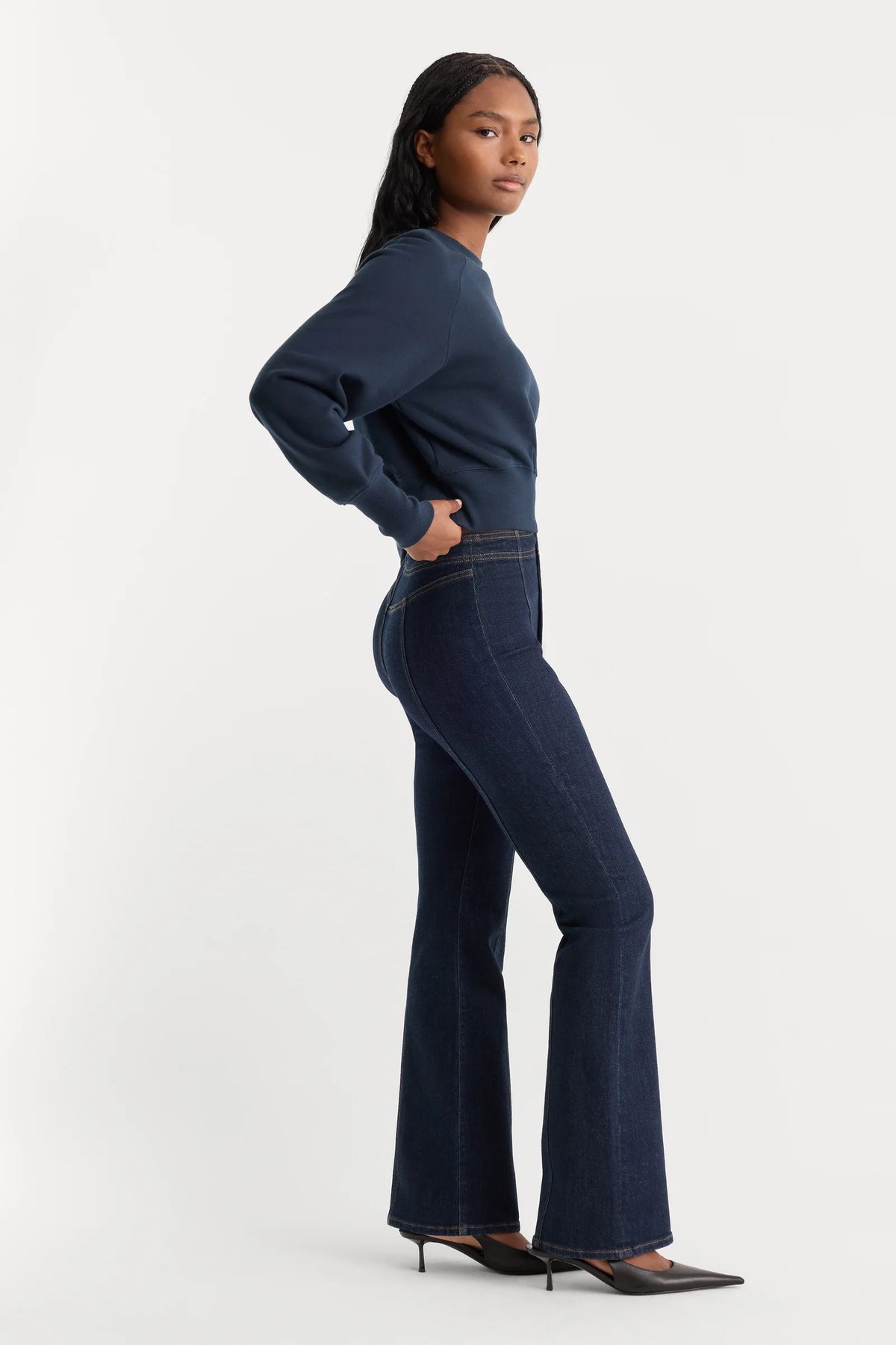 Seamed Bootcut Jeans