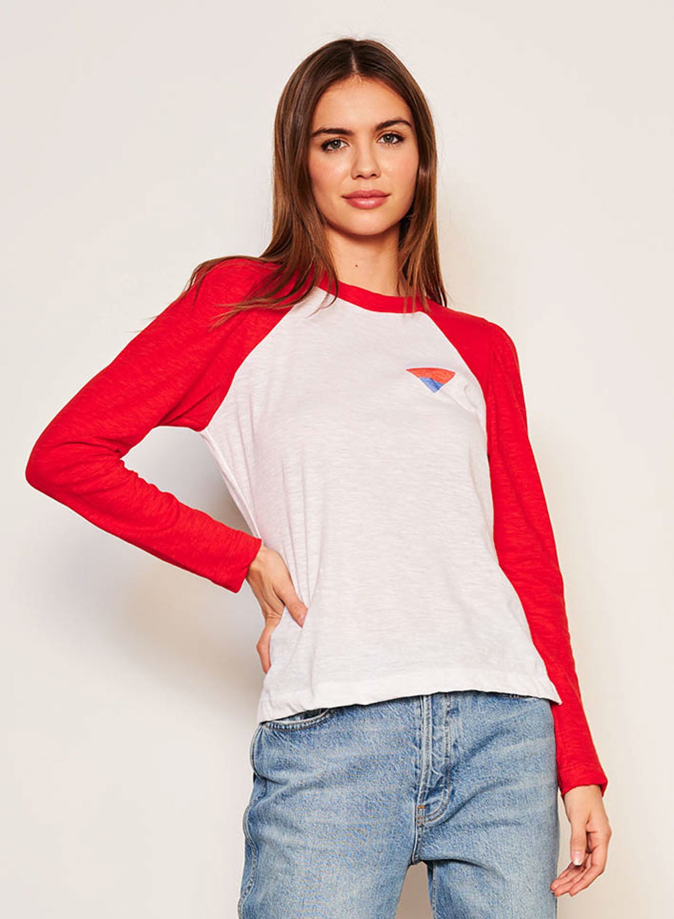 Heart Longsleeve Baseball Tee