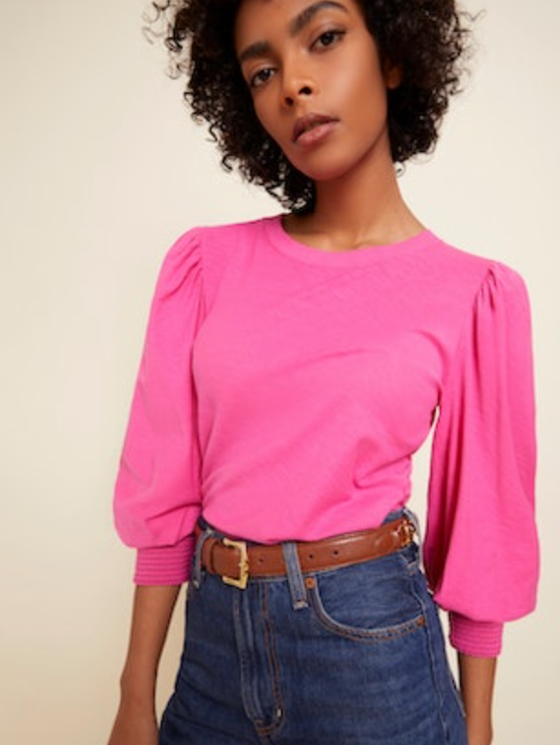 Loren Smocked Peasant Tee