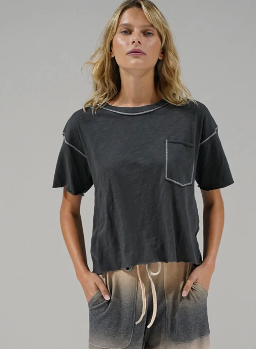 Metallic Thread Pocket Tee
