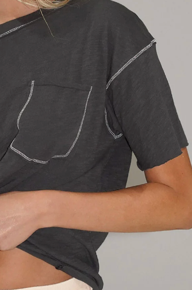 Metallic Thread Pocket Tee