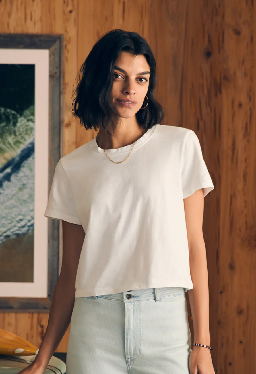 Sunwashed Cropped Crew