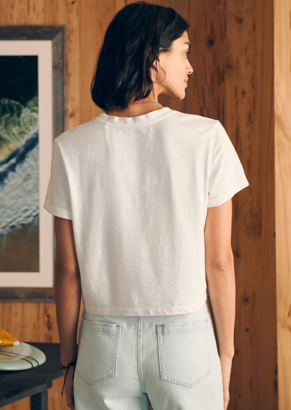 Sunwashed Cropped Crew
