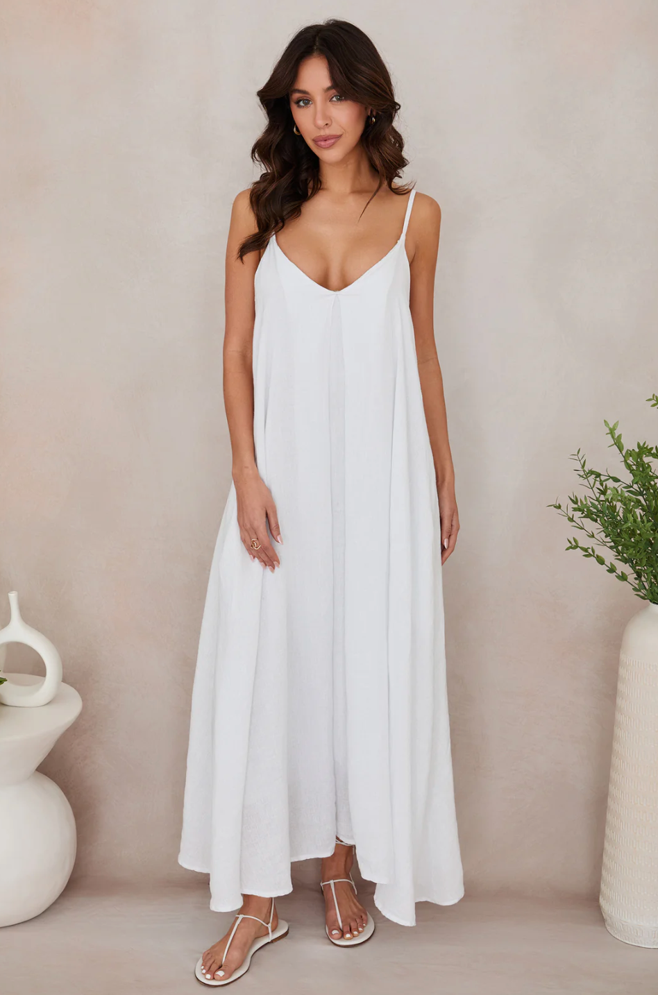 Loose Linen Maxi Dress