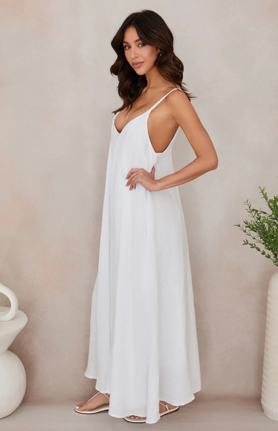 Loose Linen Maxi Dress