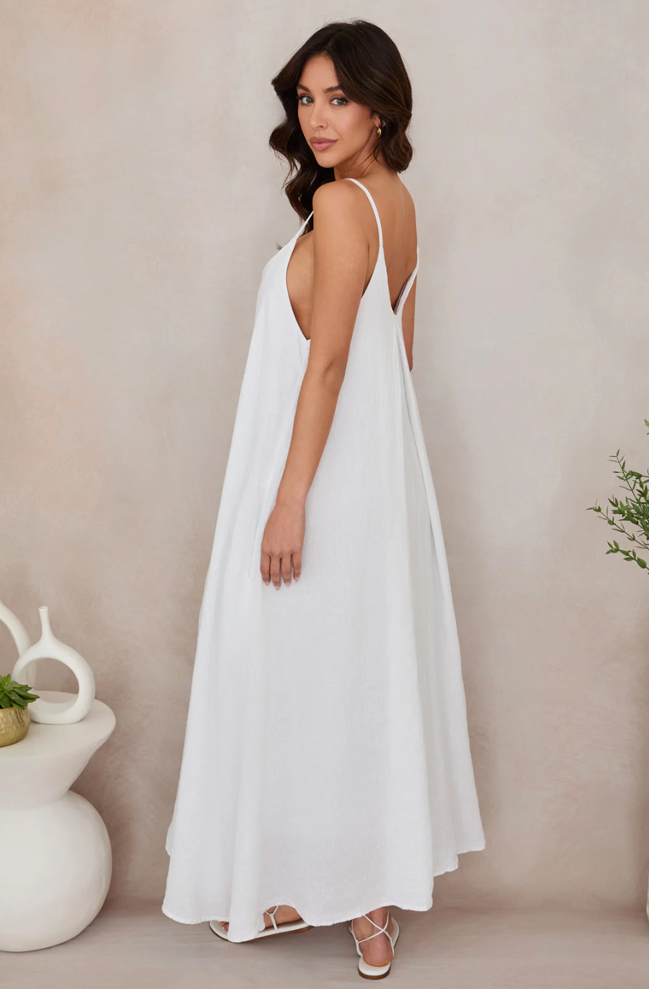 Loose Linen Maxi Dress