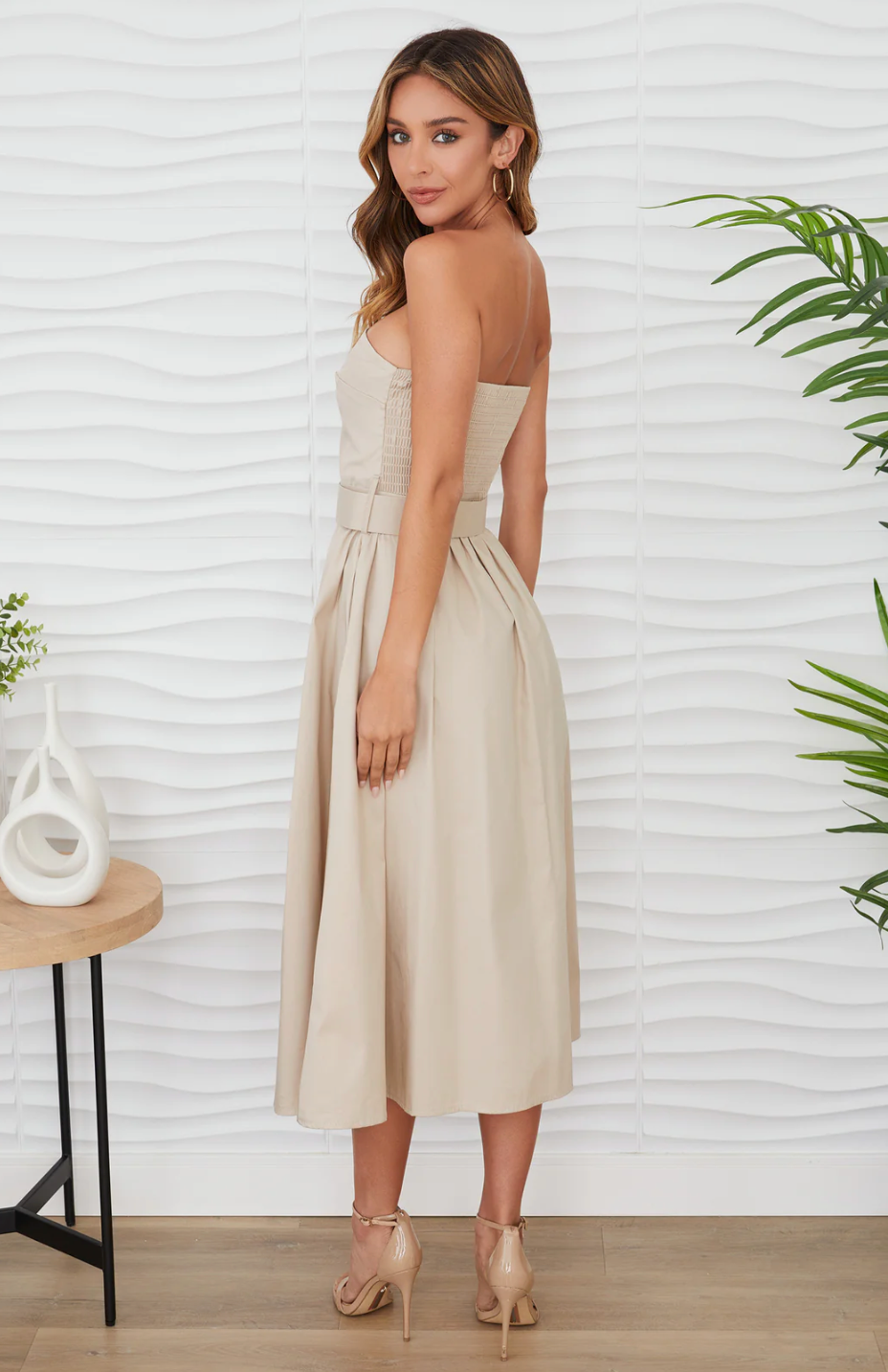 Strapless Midi Dress