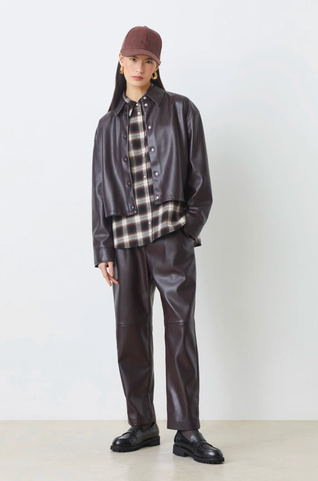 Lennox Faux Leather Shacket