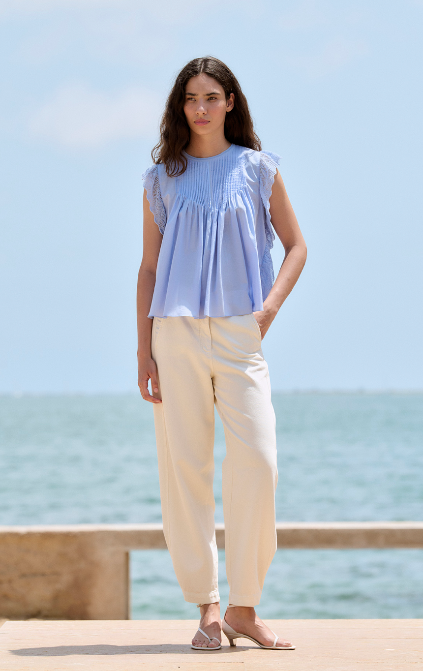 Romantic Mixed Blouse