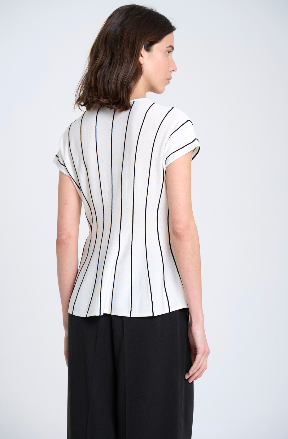 Striped Peplum Top