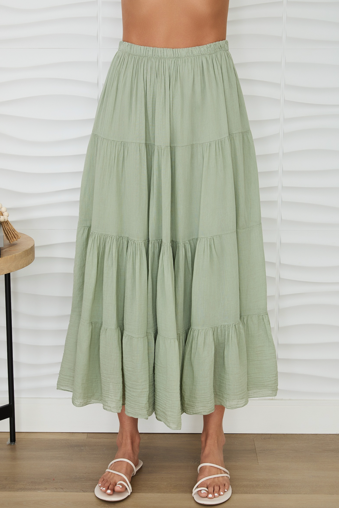 Tiered Cotton Skirt