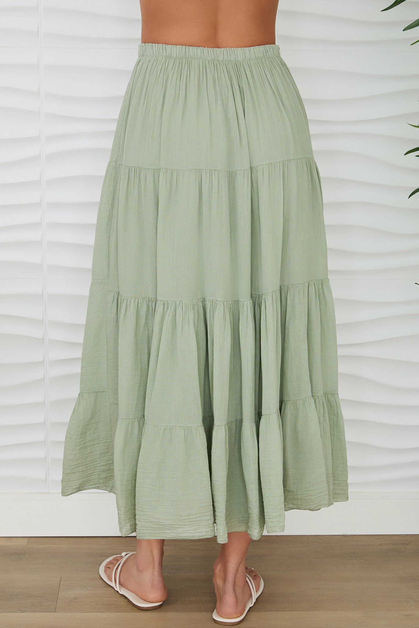 Tiered Cotton Skirt