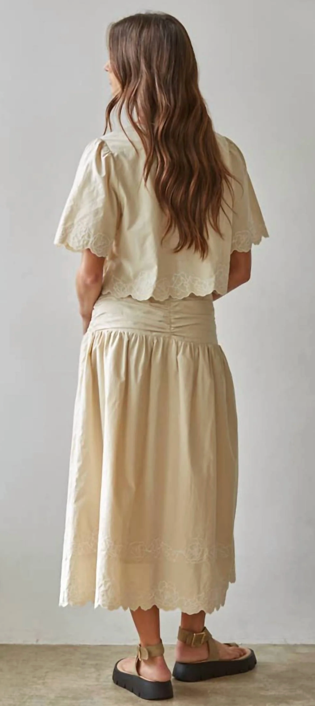 Embroidered Button Up Top