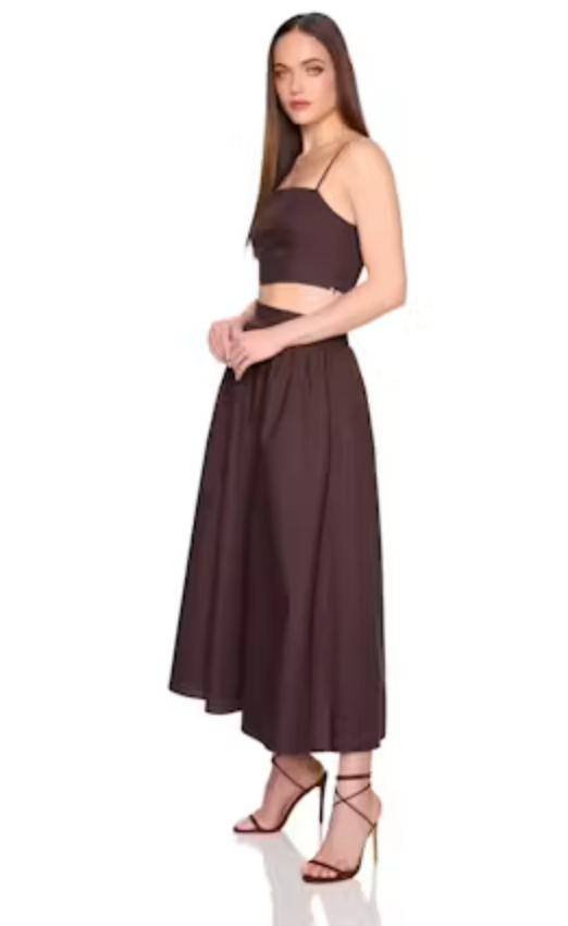 Poplin Midi Skirt