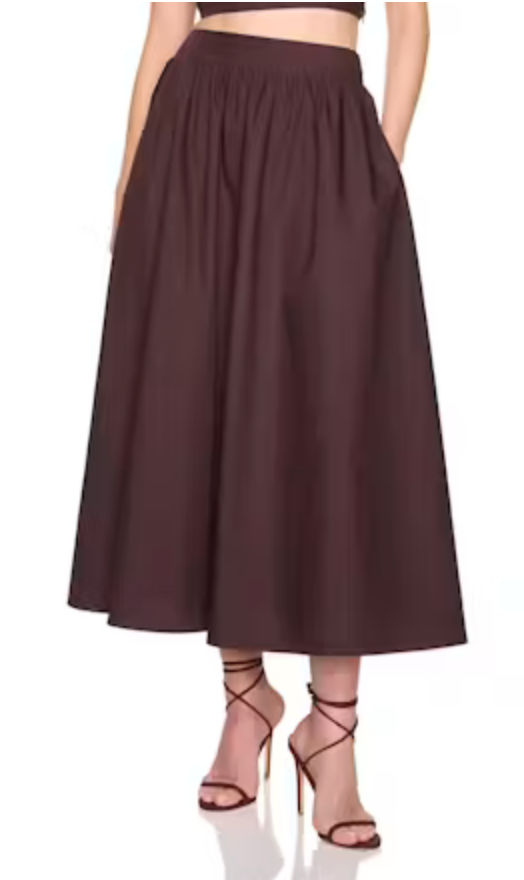 Poplin Midi Skirt