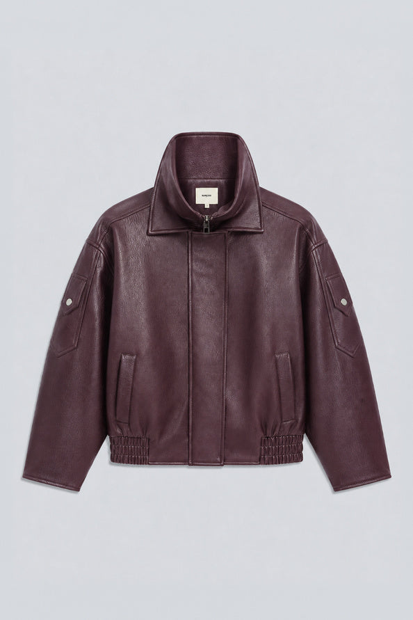Oversized Faux Leather Coat