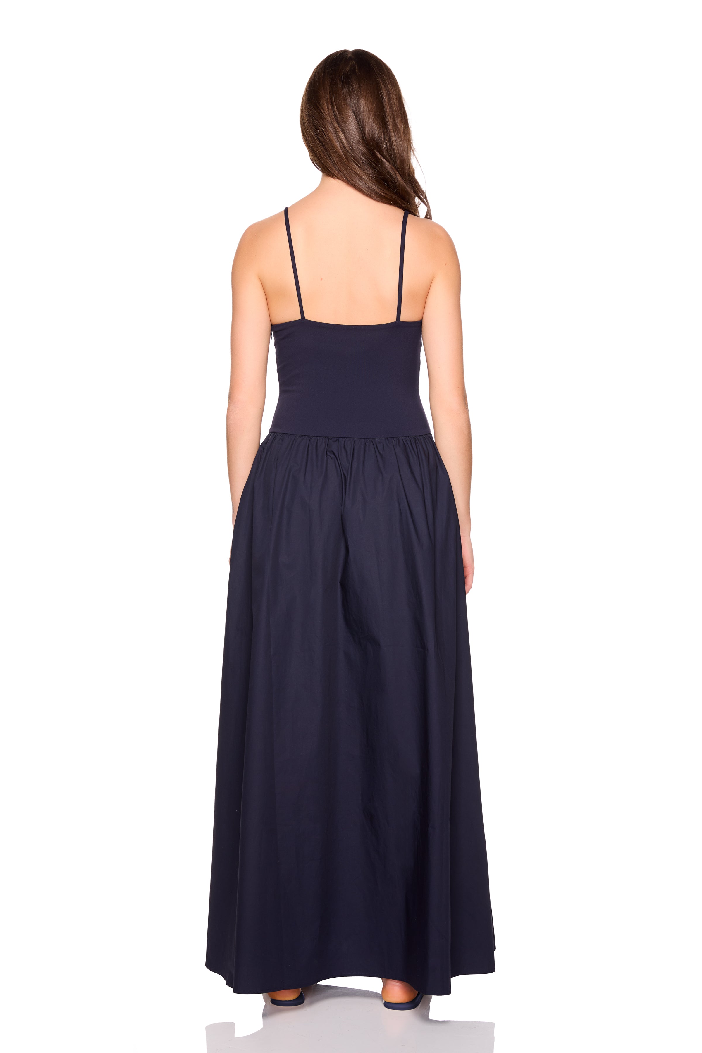 Drop Waist Poplin Dress
