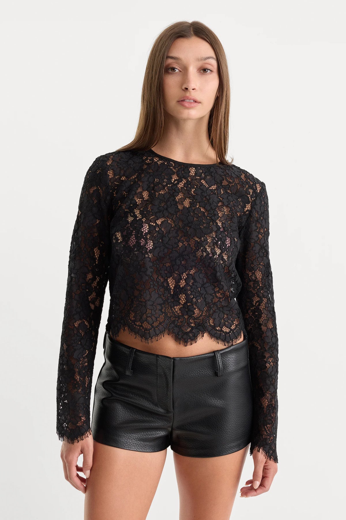 Scalloped Lace Top