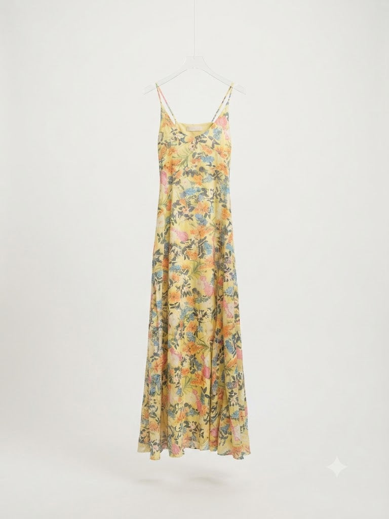 Leslie Floral Open Back Maxi Dress