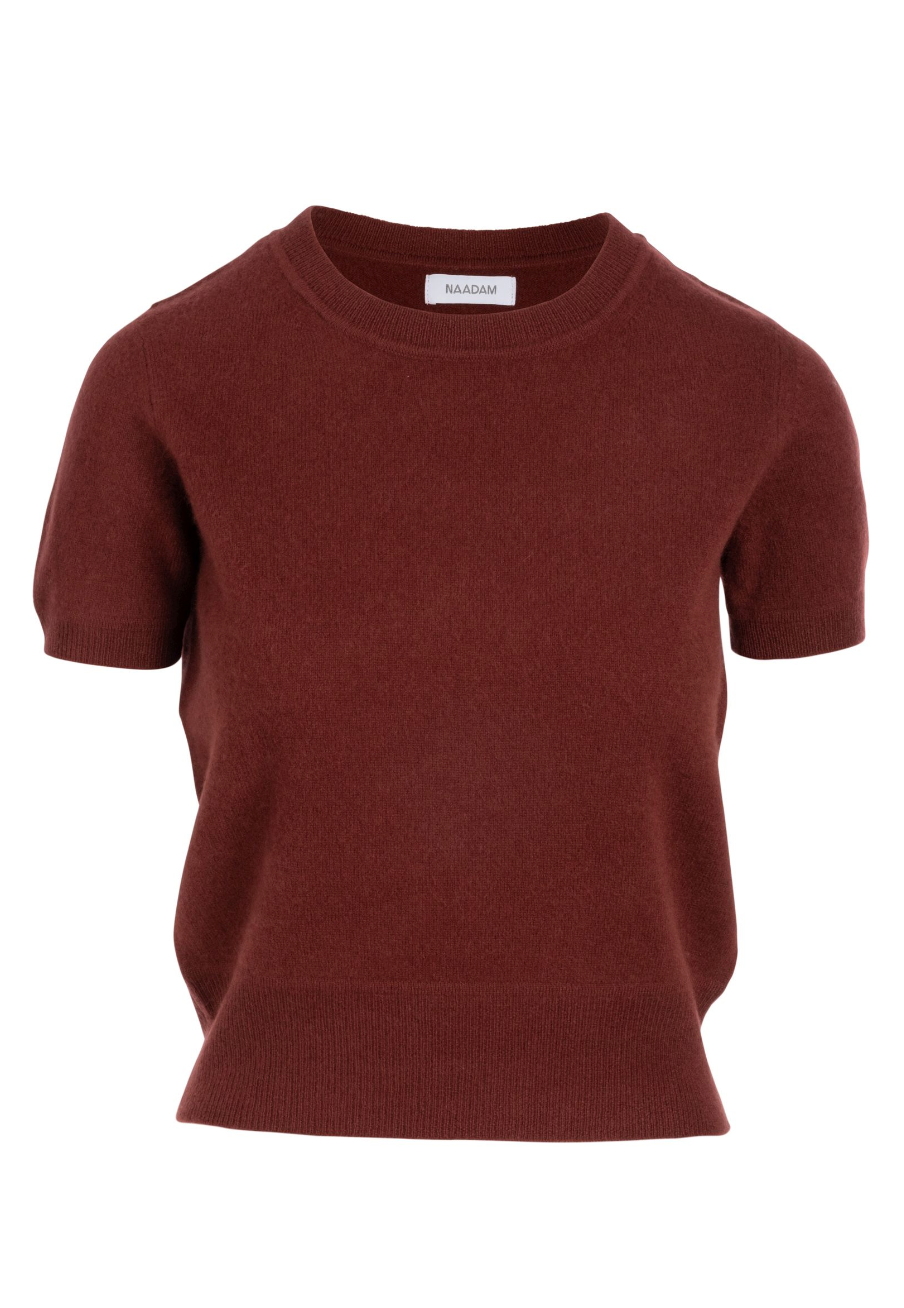 Cashmere Short Sleeve Cropped Pullover