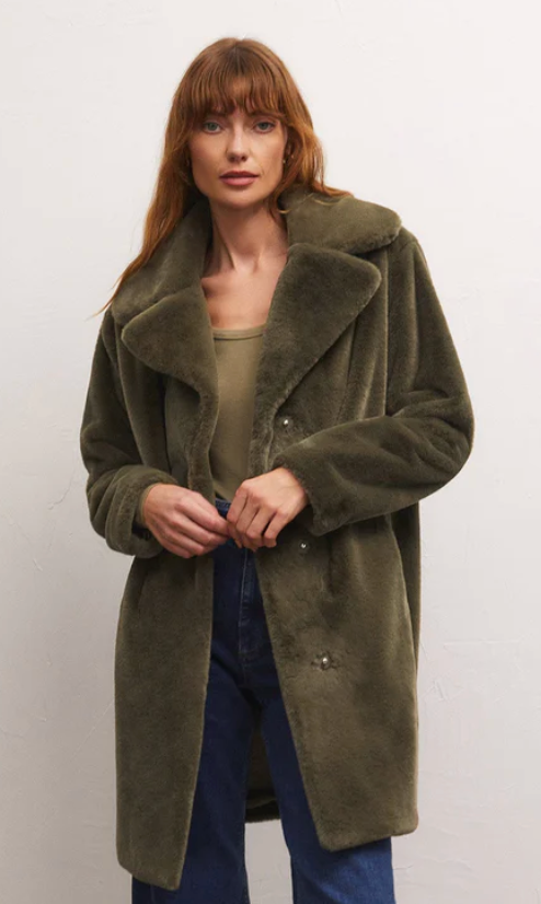 Jewel Faux Fur Coat