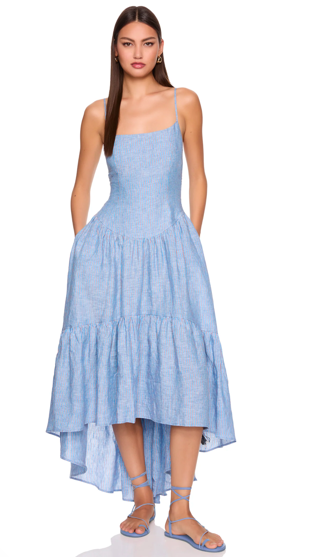 Linen Drop Waist Dress
