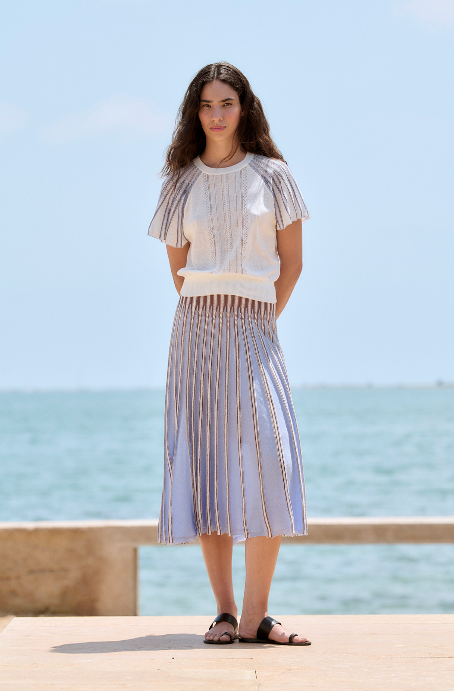 Striped Knit Skirt