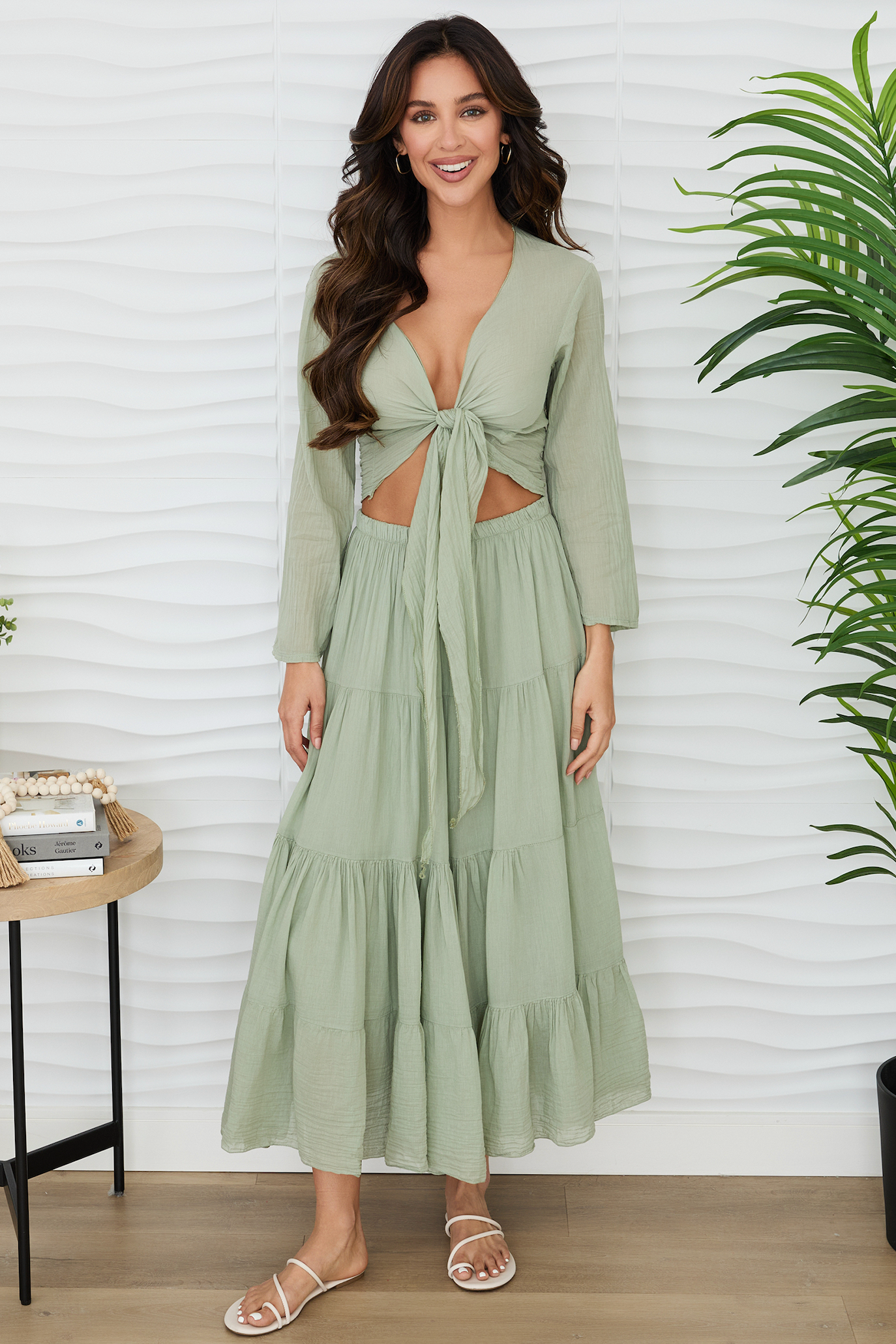 Tiered Cotton Skirt