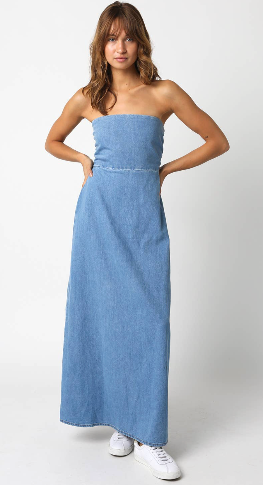 Strapless Denim Dress