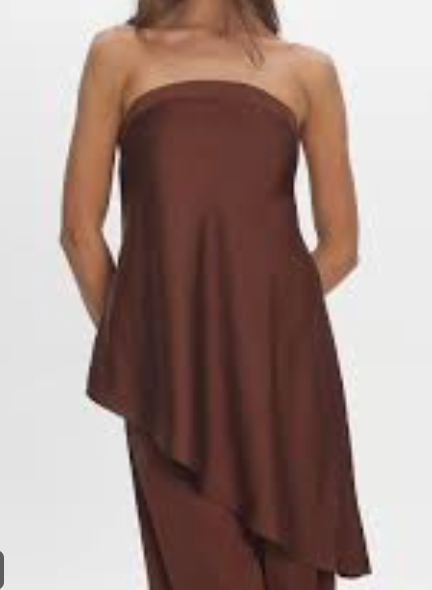 Asymmetric Strapless Top