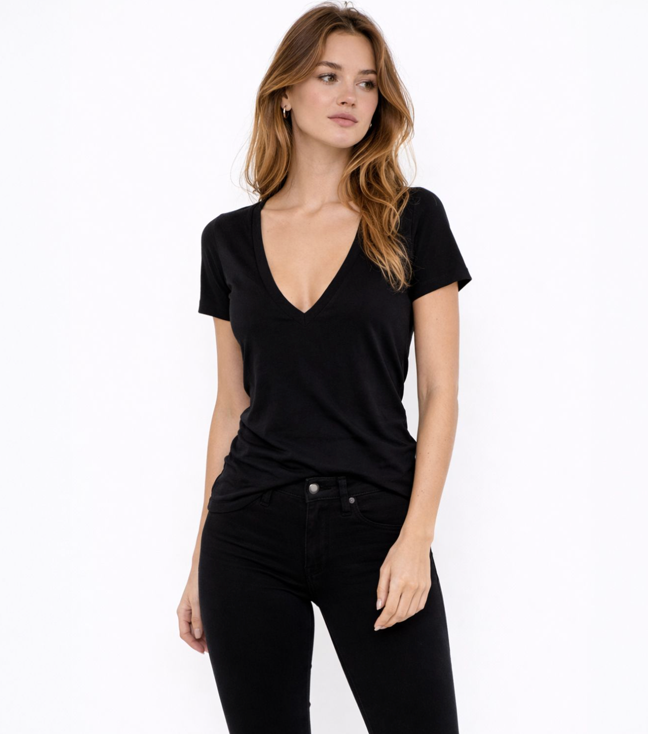 Plunge V-Neck Top