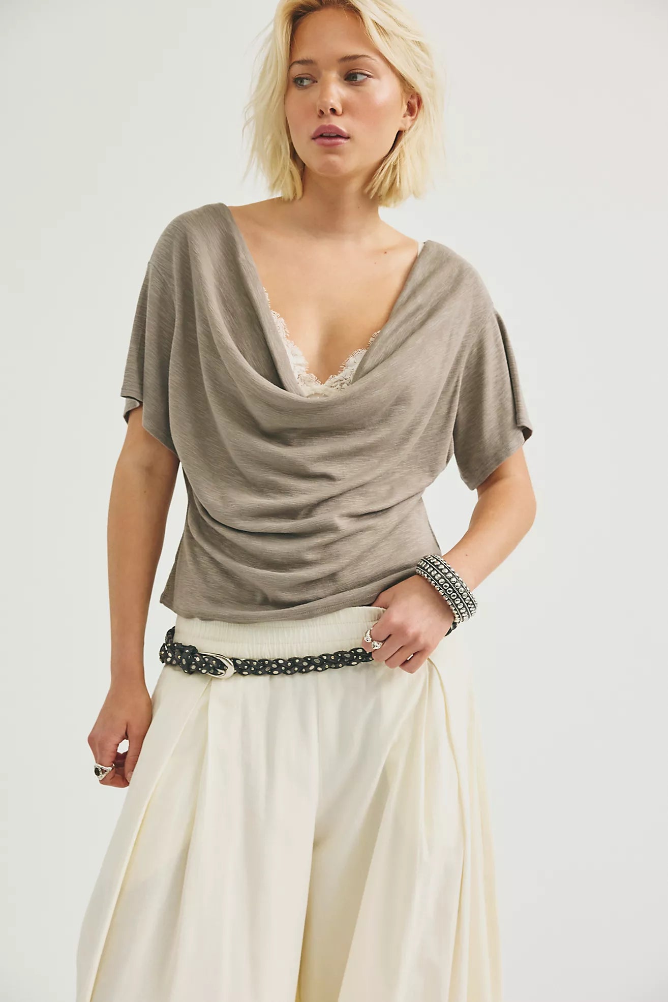 Waterfall Cowl-Neck Top