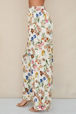 Floral Wide Leg Pants