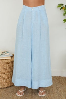 Linen Pleated Trouser
