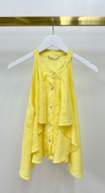Linen Ruffled Top