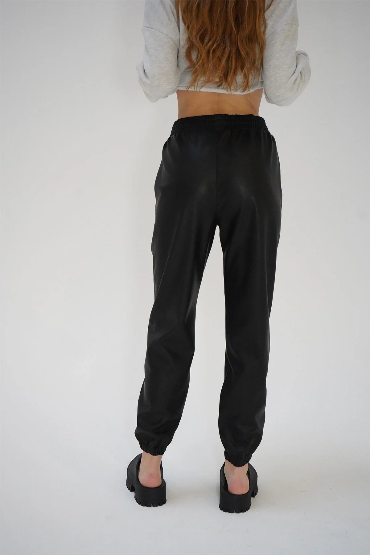 Utility Faux Leather Jogger